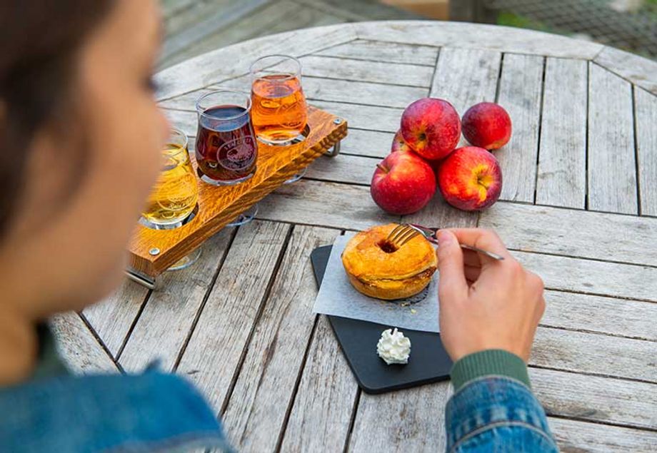 Located just outside Victoria’s city center, the Flavour Trail includes stops at beloved culinary spots such as Sea Cider Farm.