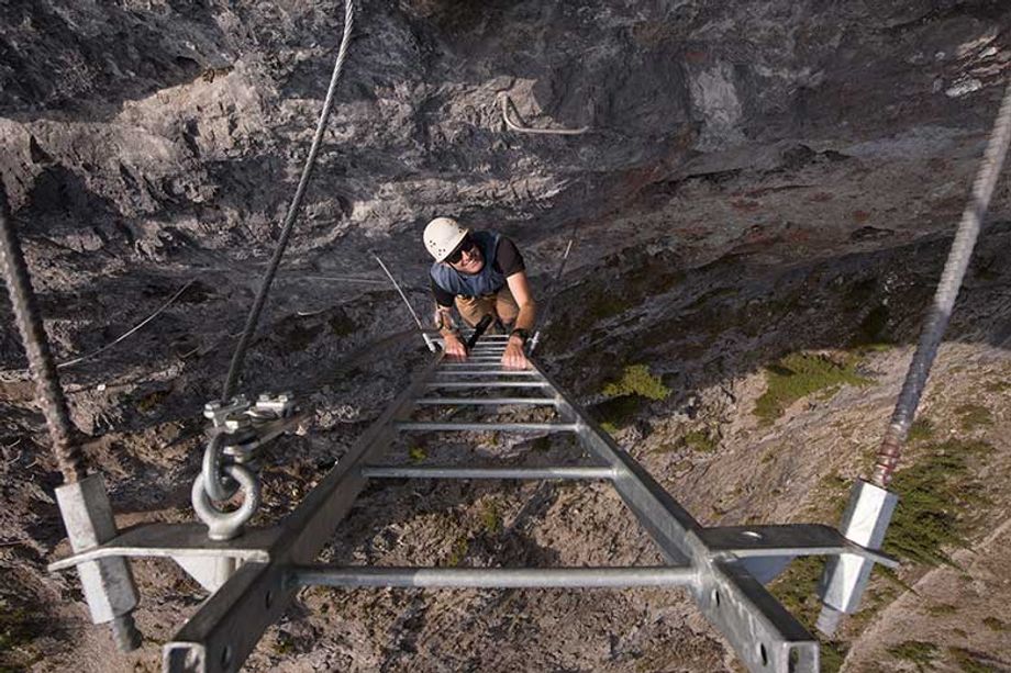 Mt. Norquay’s Via Ferrata offers high adventure — and we do mean high — including climbs up pulse-raising ladders and walks across elevated suspension bridges.