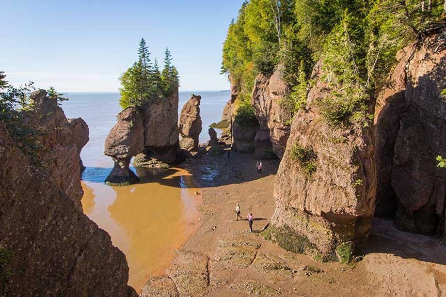 Nova Scotia's Bay of Fundy offers a remarkable backdrop for a kayaking or hiking outing.
