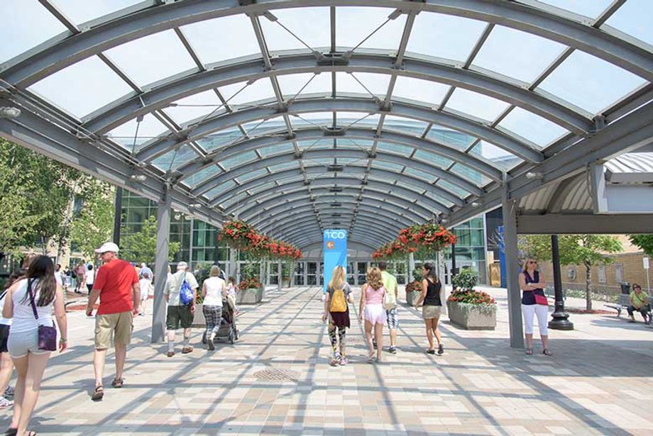 At Exhibition Place, multiple green initiatives include a co-generation plant, lighting refits, a compostable food packaging program and a four-stream waste diversion program.