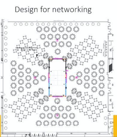 Conference seating created to facilitate networking