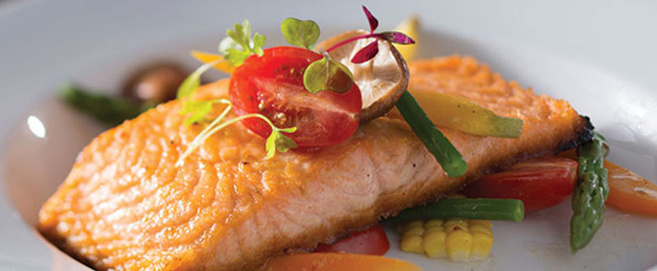 Salmon from the Bay of Fundy, served at Eddie V's in Austin, Texas