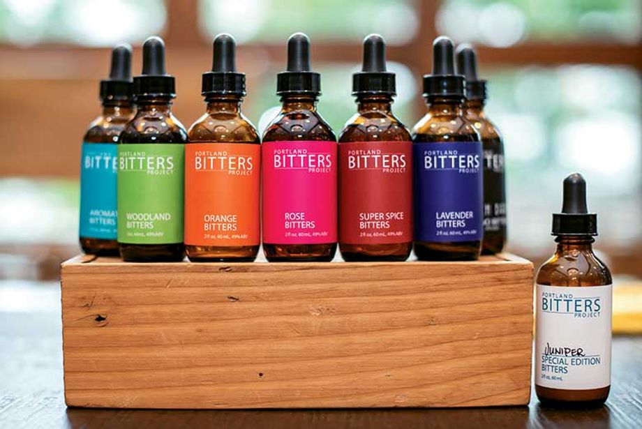 A rainbow of organic flavors are available from the Portland Bitters Project.