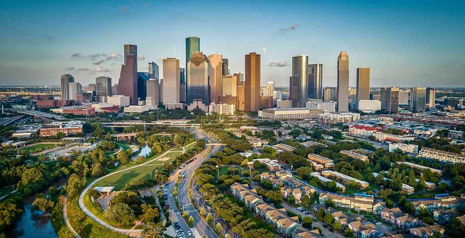Photograph of the Houston skyline by Ryan Conine for Adobe Stock