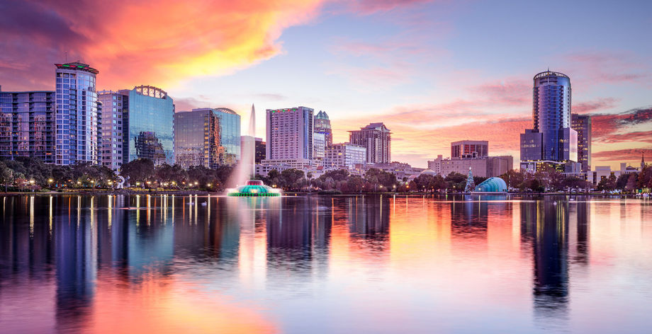 Downtown Orlando from Lake Eola