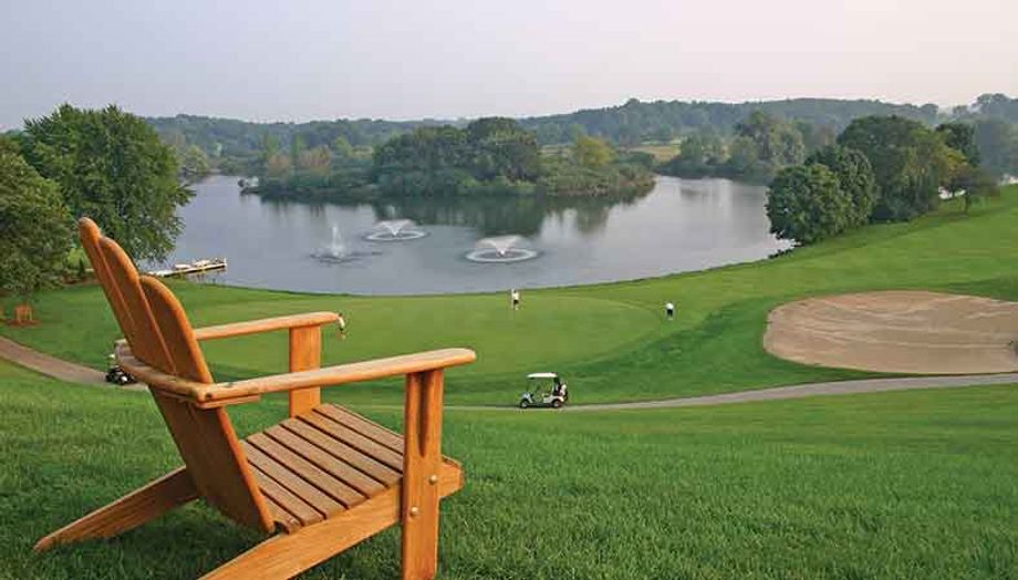 Guests take in lake views at the Grand Geneva Resort & Spa.