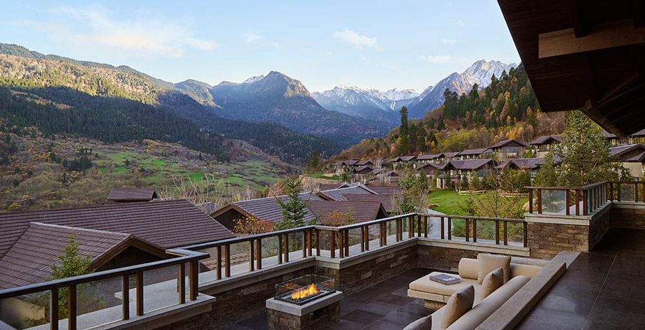 The view from the upcoming Rissal Valley, a Ritz-Carlton Reserve property.