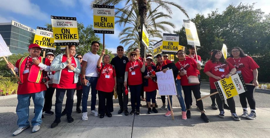 Hotel workers strike Sheraton Park Anaheim