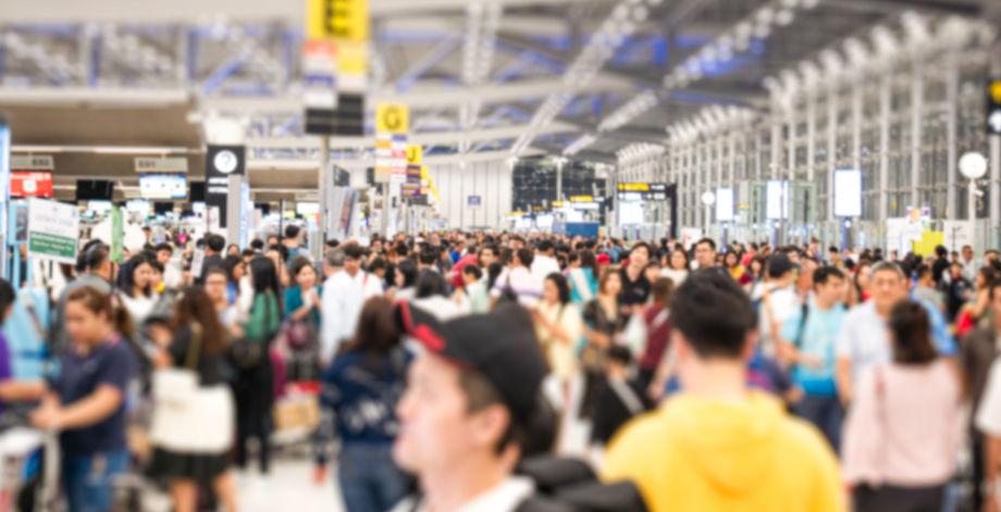 Airport Crowd Summer Travel