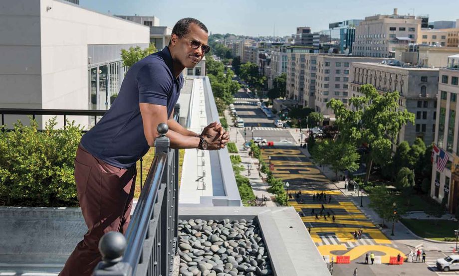 Destination DC’s Elliott Ferguson, looking out over Washington’s Black Lives Matter Plaza, says it’s time to share more stories about being Black in the meetings industry.