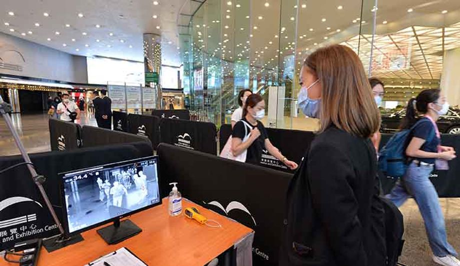 Temperature screening was required for all visitors, exhibitors, contractors and staff before entering the HKCEC.