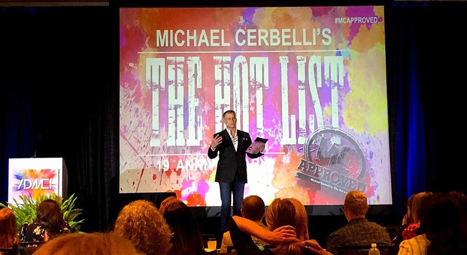 Michael Cerbelli, CEO and president of Cerbelli Creative, presented his annual Hot List of ideas for event production.