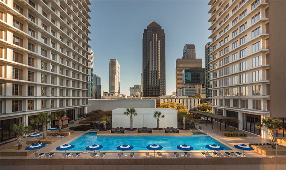 Pool deck Fairmont Dallas hotel
