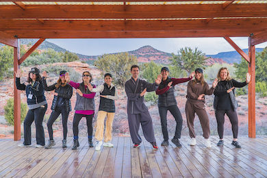 Practicing qigong /