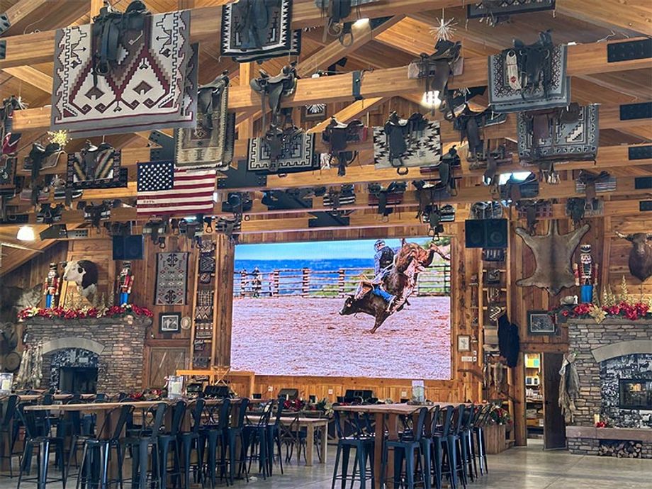 There's plenty of room inside the Flying W Ranch's event barn; photograph by Sarah J.F. Braley