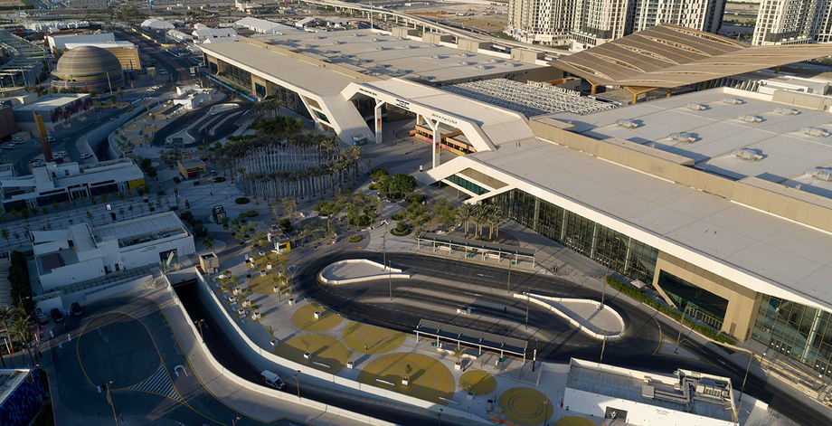 Dubai exhibition centre aerial