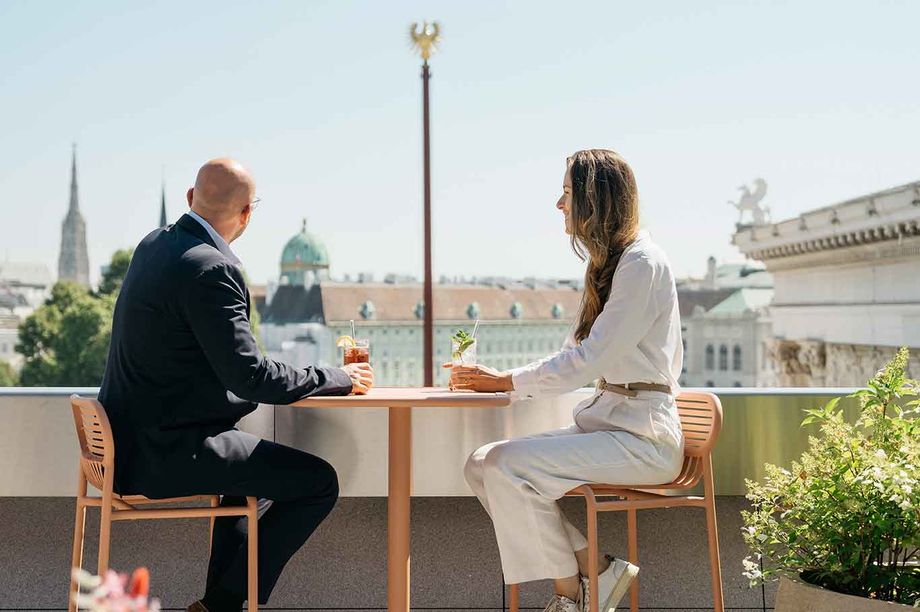 Vienna couple outdoor dining 52046 May reduced