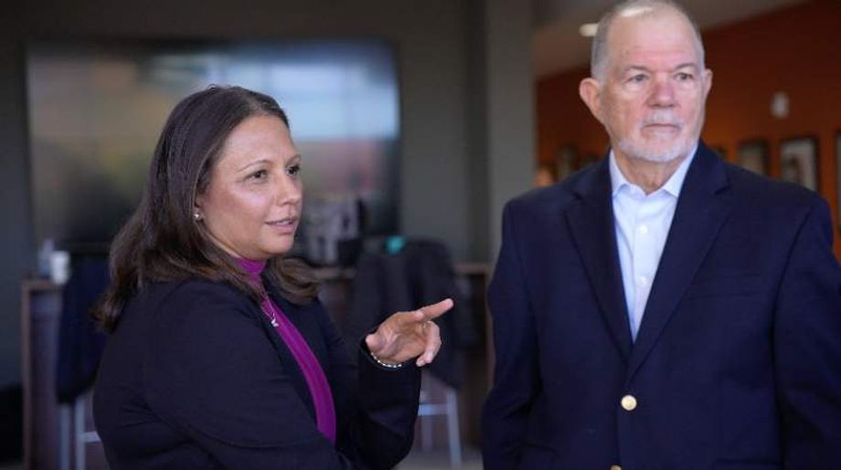 Leaders of the North Carolina Institute for Climate Studies, Jenny Dissen (left) and Otis Brown (right).