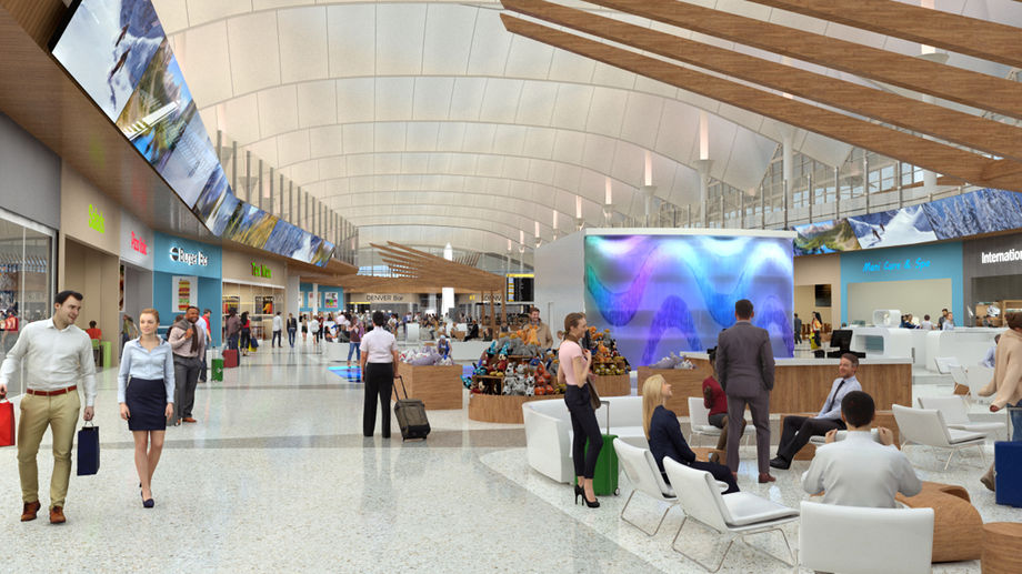 Work should finish up in 2021 on Denver International’s expanded concourses.