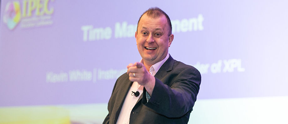 Kevin White, a presenter and live-events strategist, emphasized the importance of scheduling personal time.