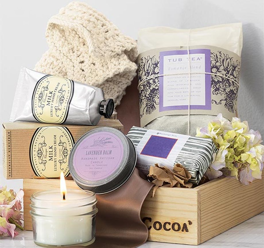 Olive and Cocoa serenity spa basket