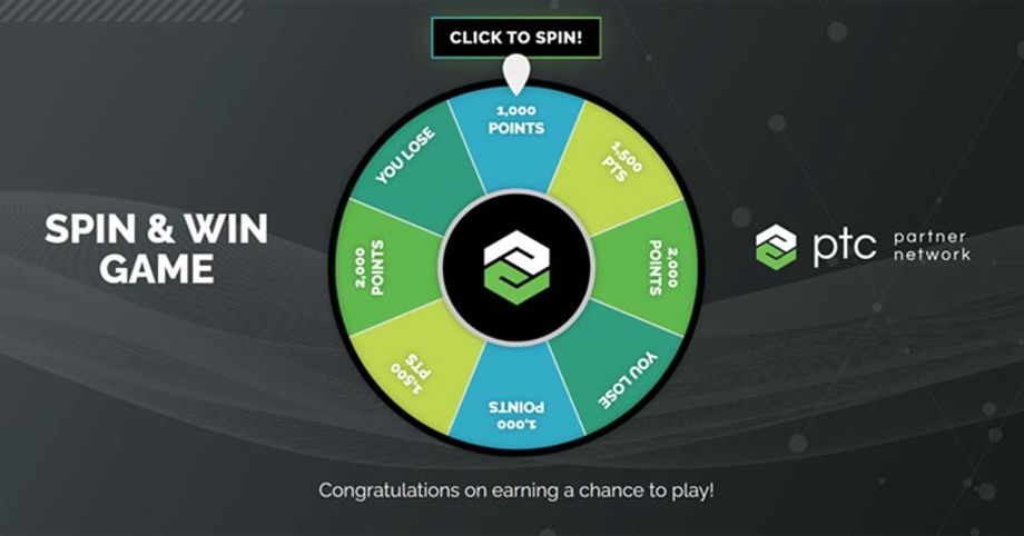 Winners spun the wheel for more rewards points.