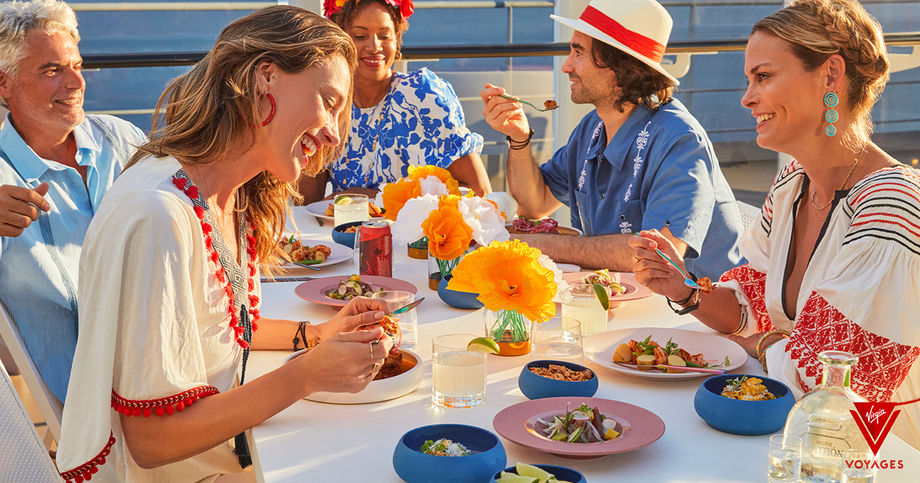 Virgin Voyages deck group dining Virgin Voyages deck group dining