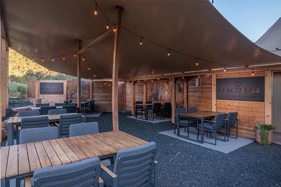 Black Sage restaurant Open Sky camp