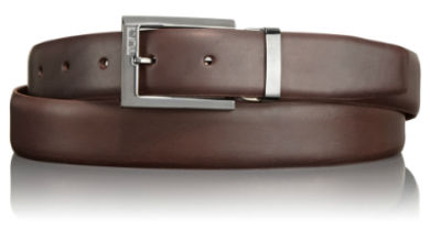 tumi classic belt brown