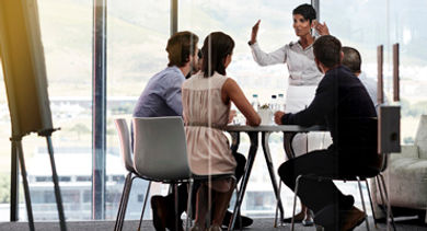 employees in meeting employees in meeting