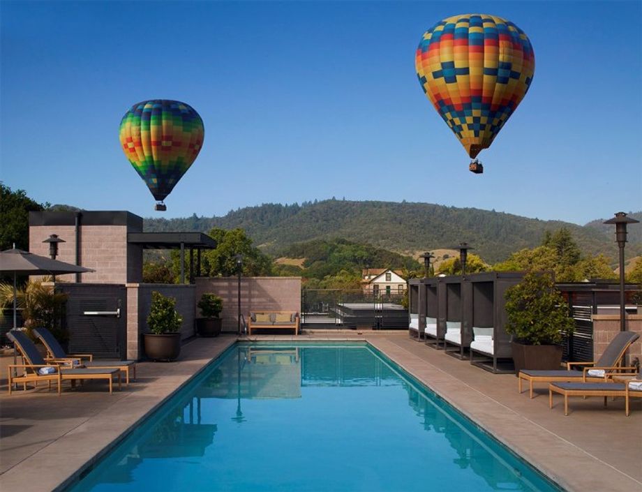 The rooftop pool and whirlpool hot tub offers guests a chance to refresh and relax.