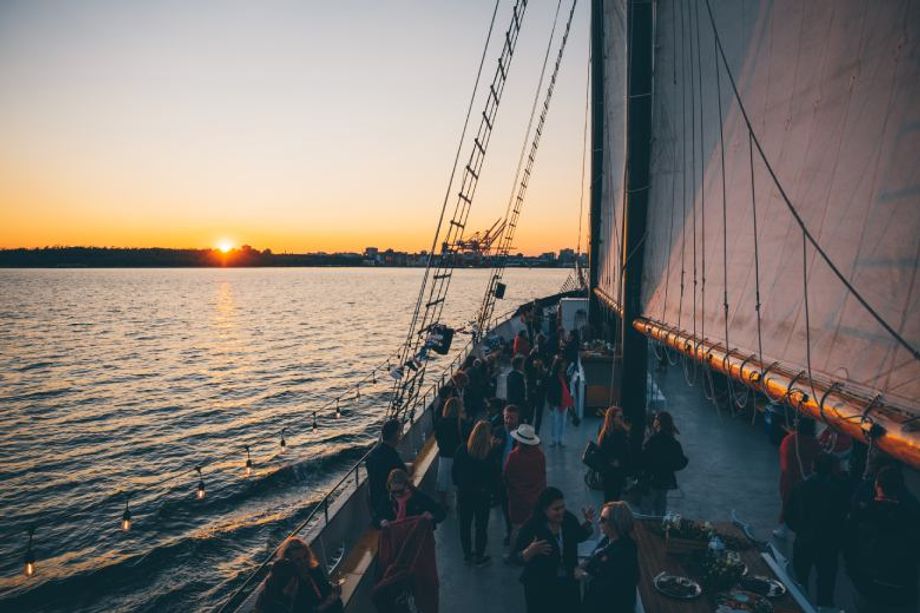 Participants enjoyed Halifax's most stunning natural sights during a sunset cruise aboard Tall Ship Silva.