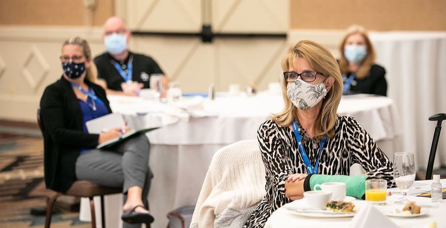 Destination West indoor meals masks