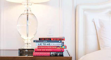 book on nightstand