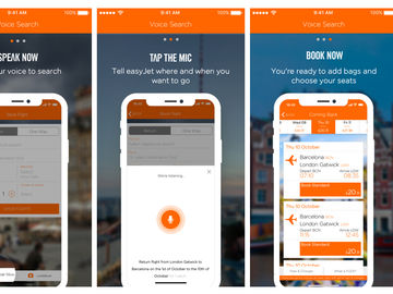 Travelport EasyJet voice search in app Travelport EasyJet voice search in app