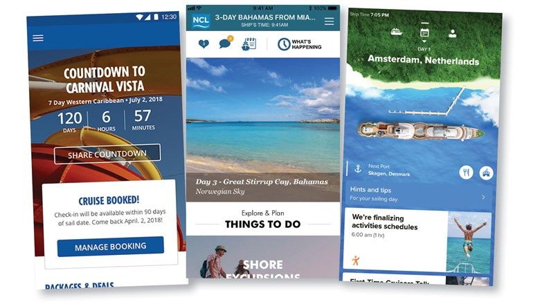 Cruise line apps are igniting early onboard spending