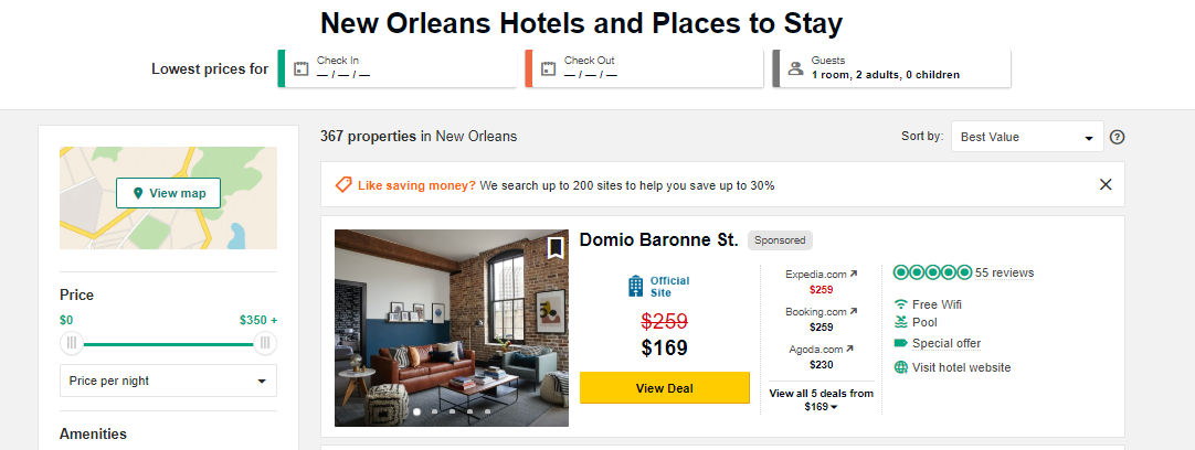 tripadvisor sponsored placements direct booking