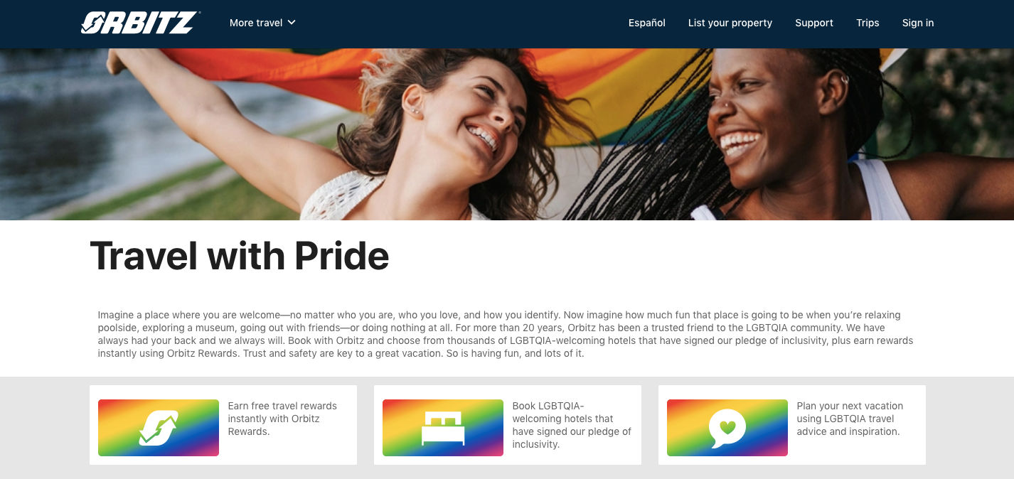 Orbitz launches microsite geared toward LGBTQ travelers