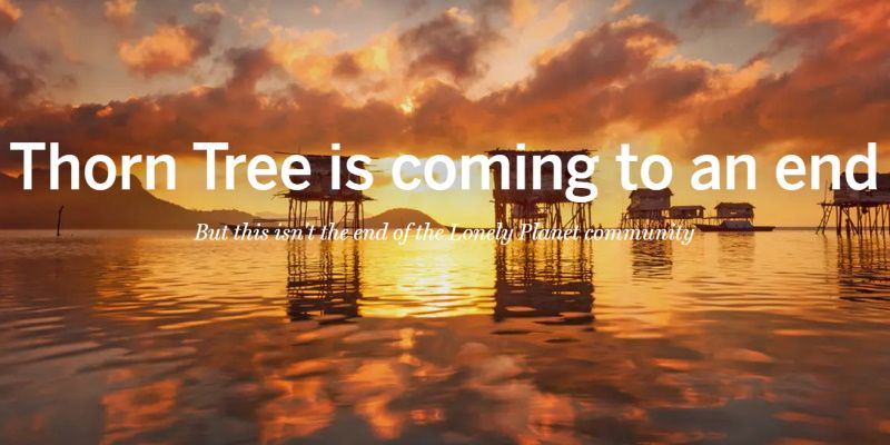  alt="Lonely Planet axes legendary Thorn Tree travel community"  title="Lonely Planet axes legendary Thorn Tree travel community" 