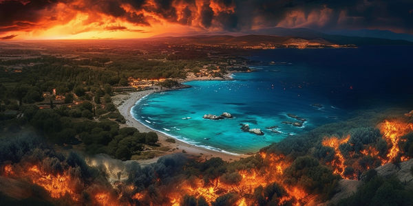 burning Greece