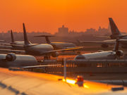 airplanes on runway