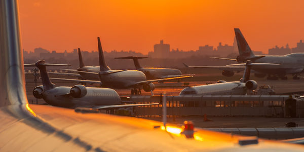 airplanes on runway