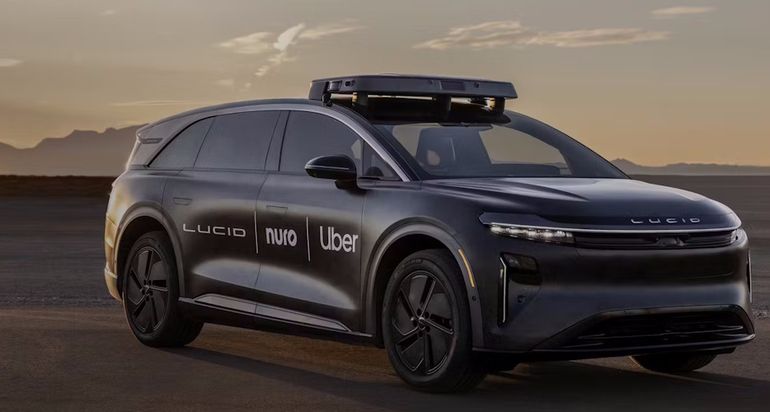 Uber partners with Nuro, Lucid to launch 20,000 robotaxis