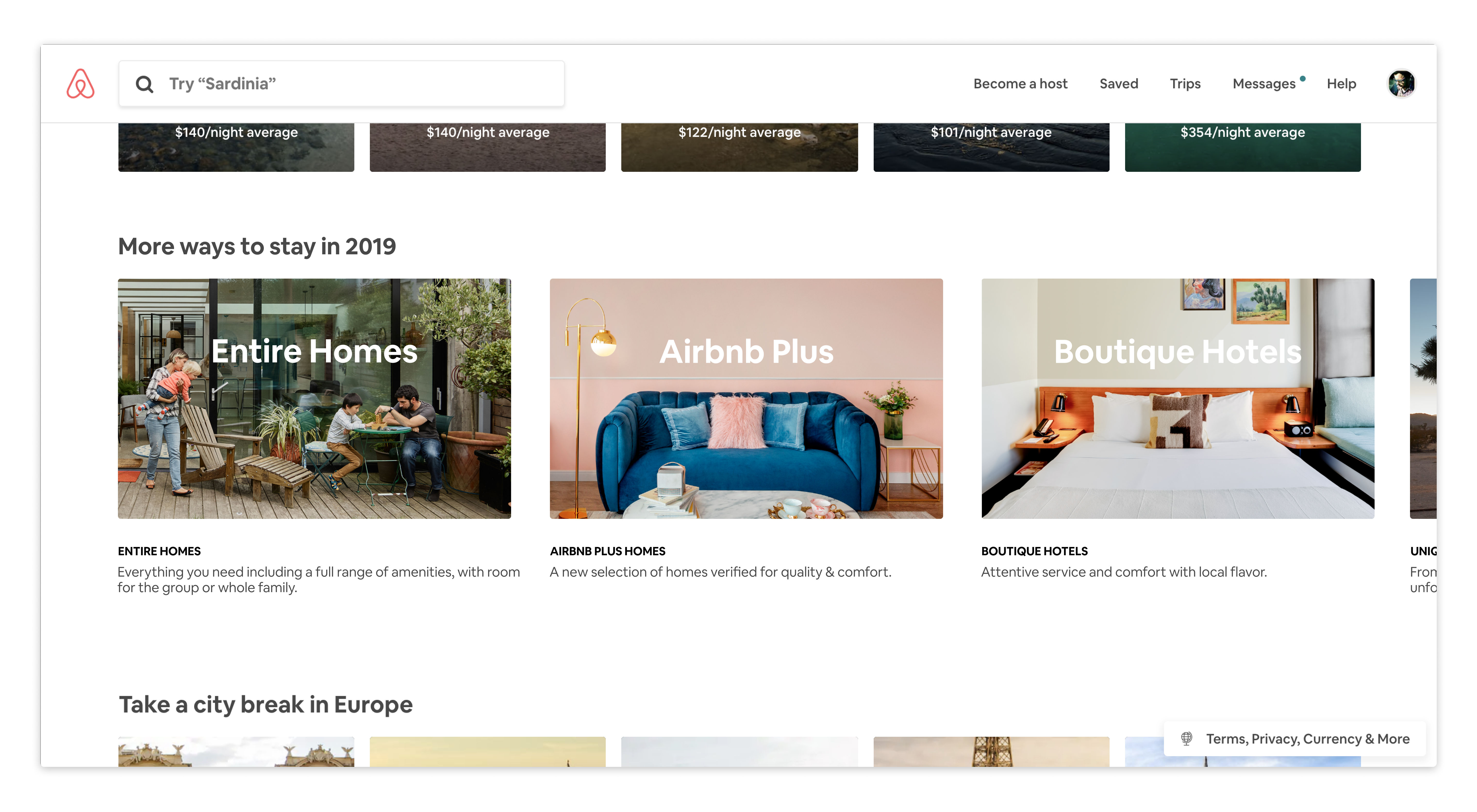 Airbnb boosts hotel visibility with homepage refresh, new filter