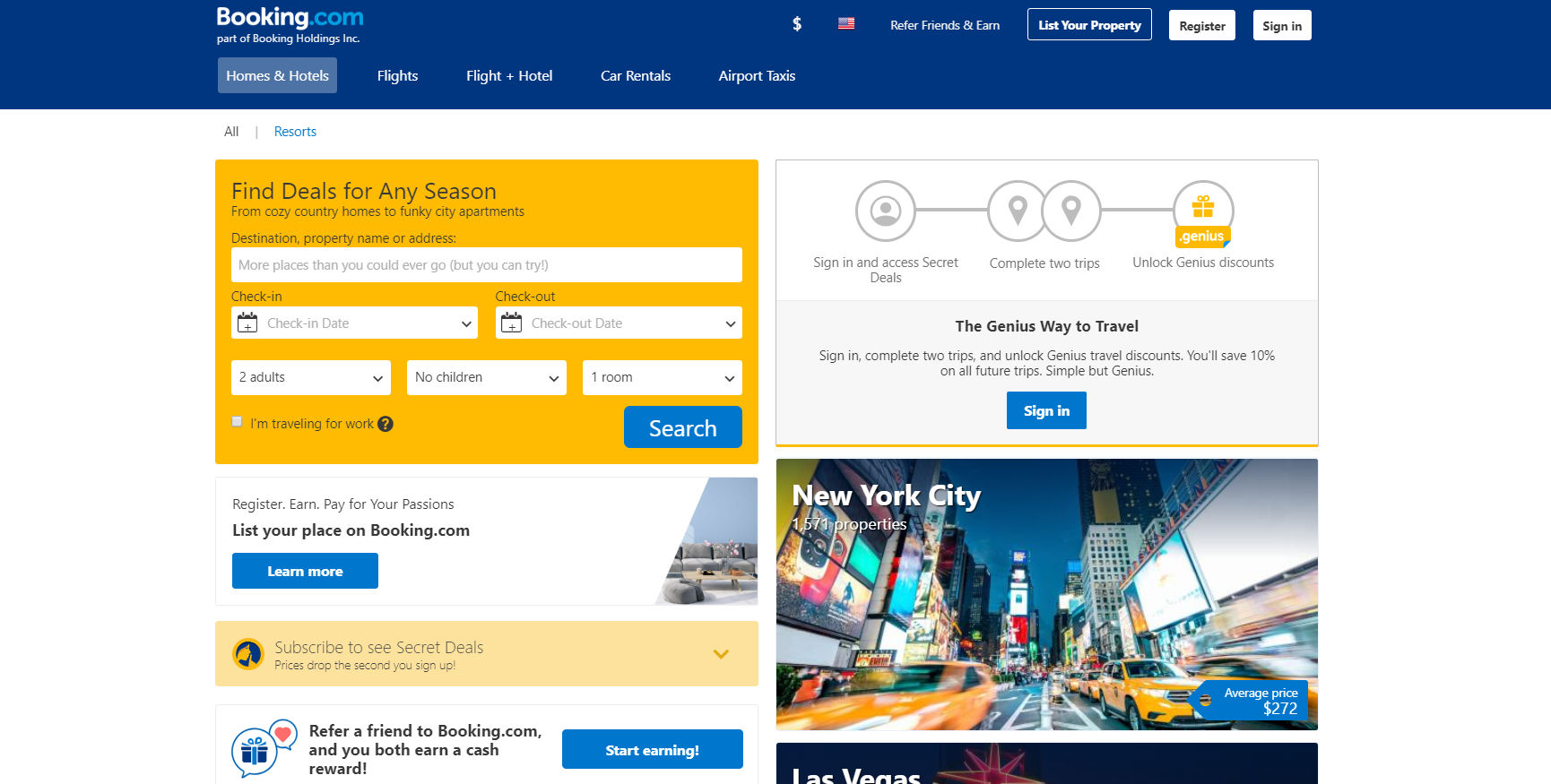 Booking.com SimilarWeb report