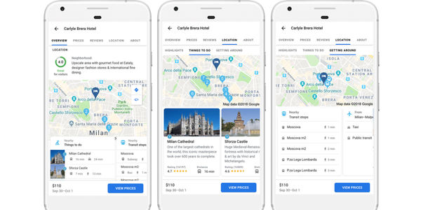 Google new travel tools October 2018