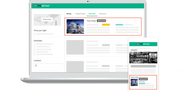tripadvisor sponsored placements
