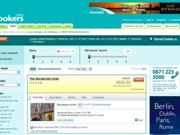 Ebookers moves alongside European rivals and axes hotel charges