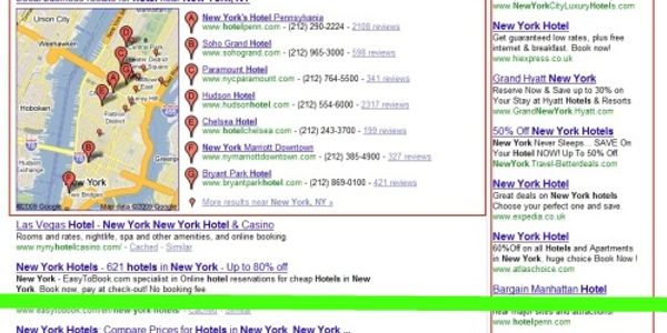 Google real estate is all commercial above the fold - problem?