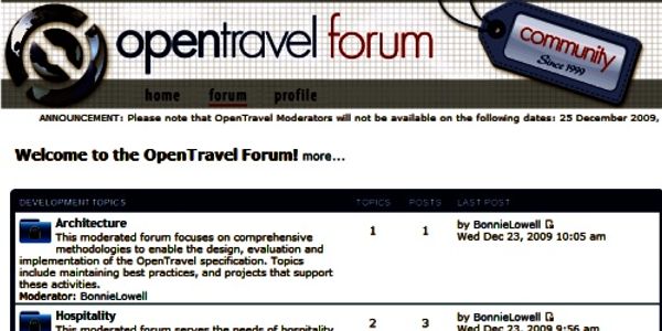 OpenTravel launches discussion forum, kicking off debate about its model